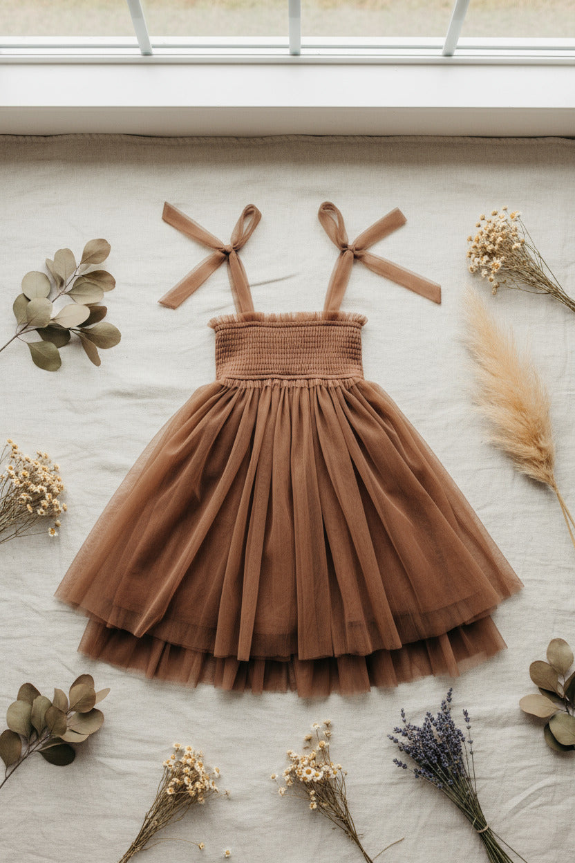 SS Girl's Dress Isa Dress (cedar tulle)