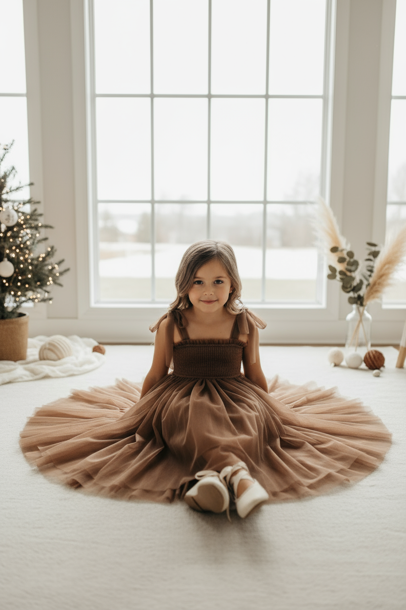 SS Girl's Dress Isa Dress (cedar tulle)