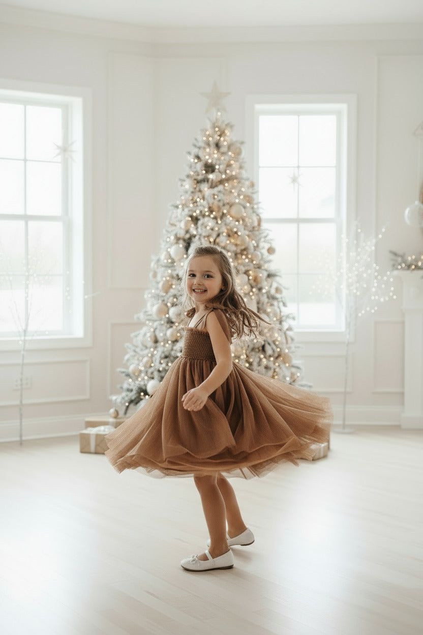 SS Girl's Dress Isa Dress (cedar tulle)