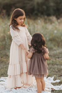 SS Girl's Dress Fawn Dress (mocha tulle)