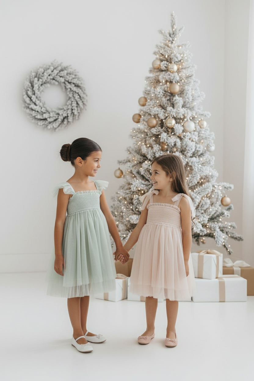 SS Girl's Dress Juliet Dress (mint tulle)