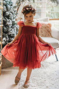 SS Girl's Dress Juliet Dress (venetian red tulle)