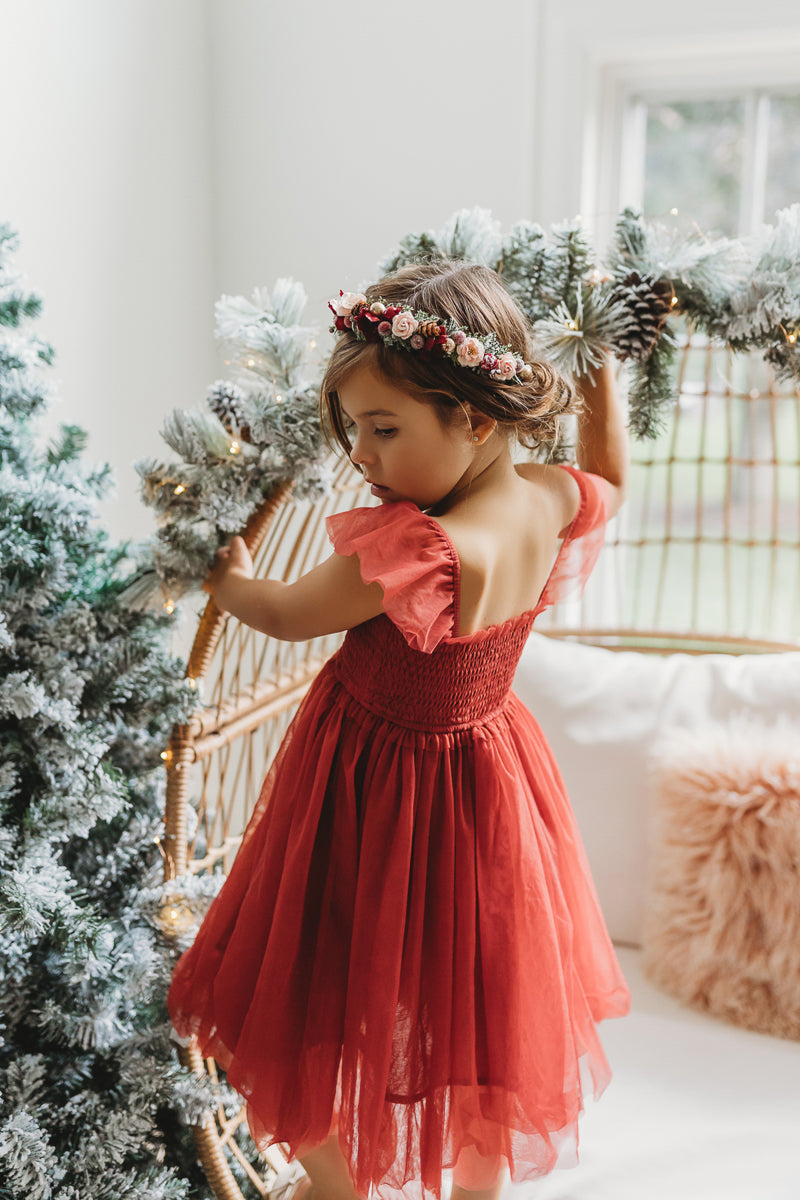 SS Girl's Dress Juliet Dress (venetian red tulle)