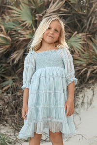 SS Girl's Dress Karina Dress (blue chiffon)