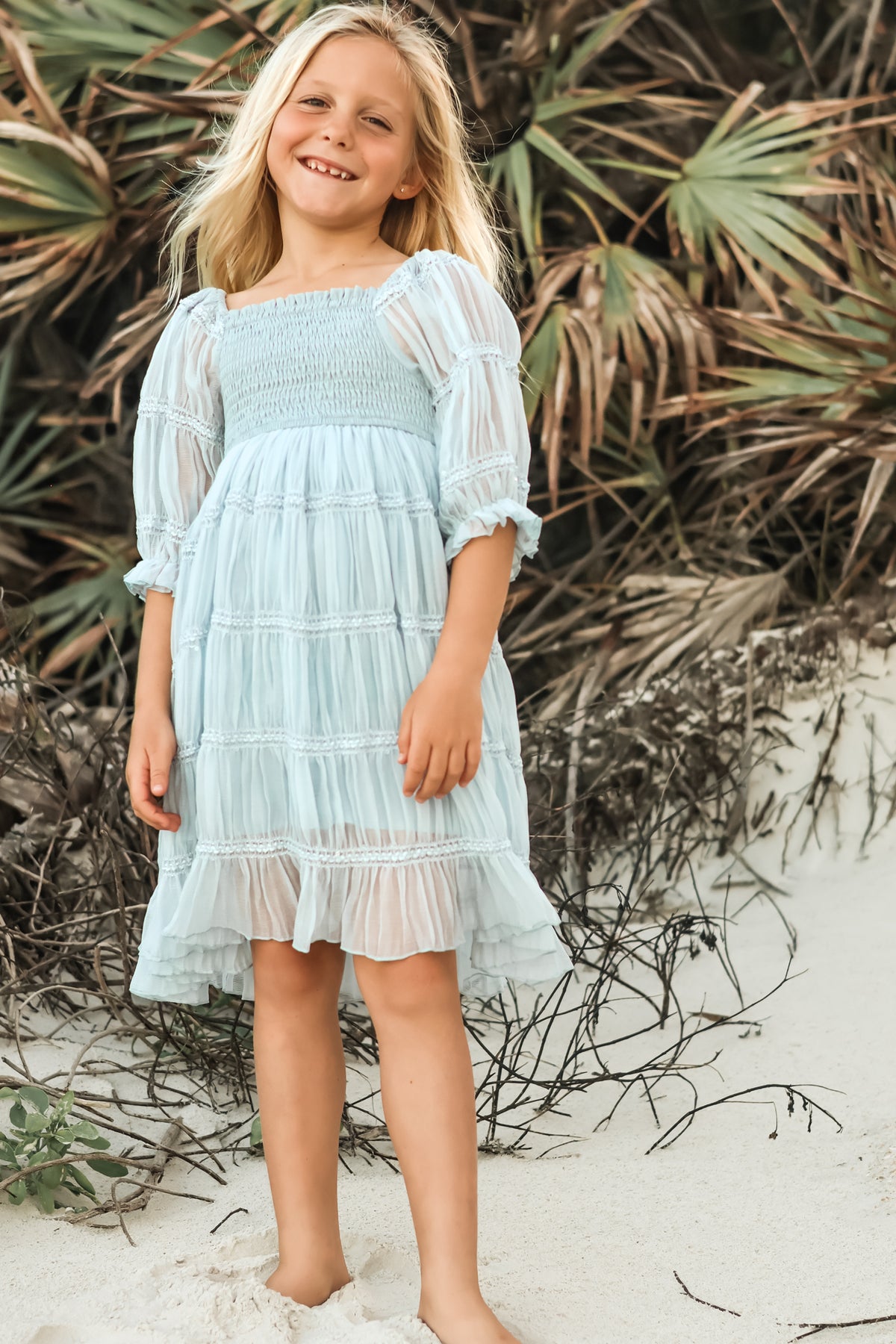 Karina Dress (blue chiffon) 2T