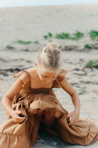 SS Girl's Dress Marabella Dress (amber linen)