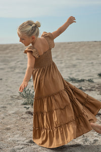 SS Girl's Dress Marabella Dress (amber linen)
