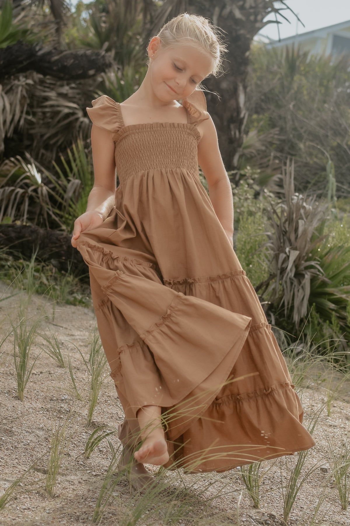 SS Girl's Dress Marabella Dress (amber linen)
