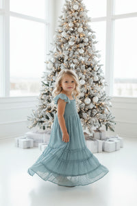 SS Girl's Dress Marabella Dress (blue swiss dot)
