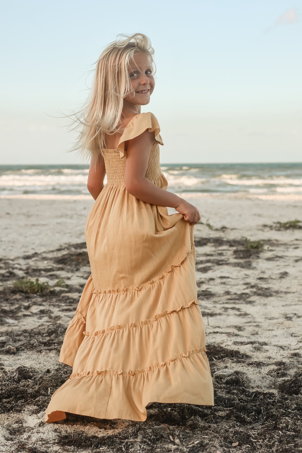 SS Girl's Dress Marabella Dress (honeycomb linen)