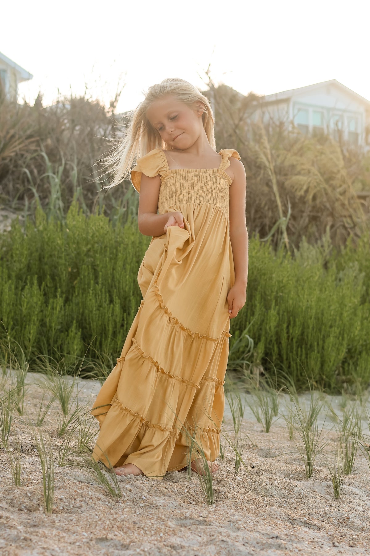 SS Girl's Dress Marabella Dress (honeycomb linen)