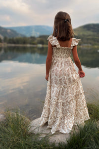 SS Girl's Dress Marabella Dress (mocha mist floral)