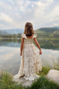 SS Girl's Dress Marabella Dress (mocha mist floral)