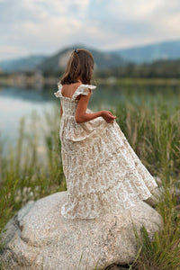 SS Girl's Dress Marabella Dress (mocha mist floral)