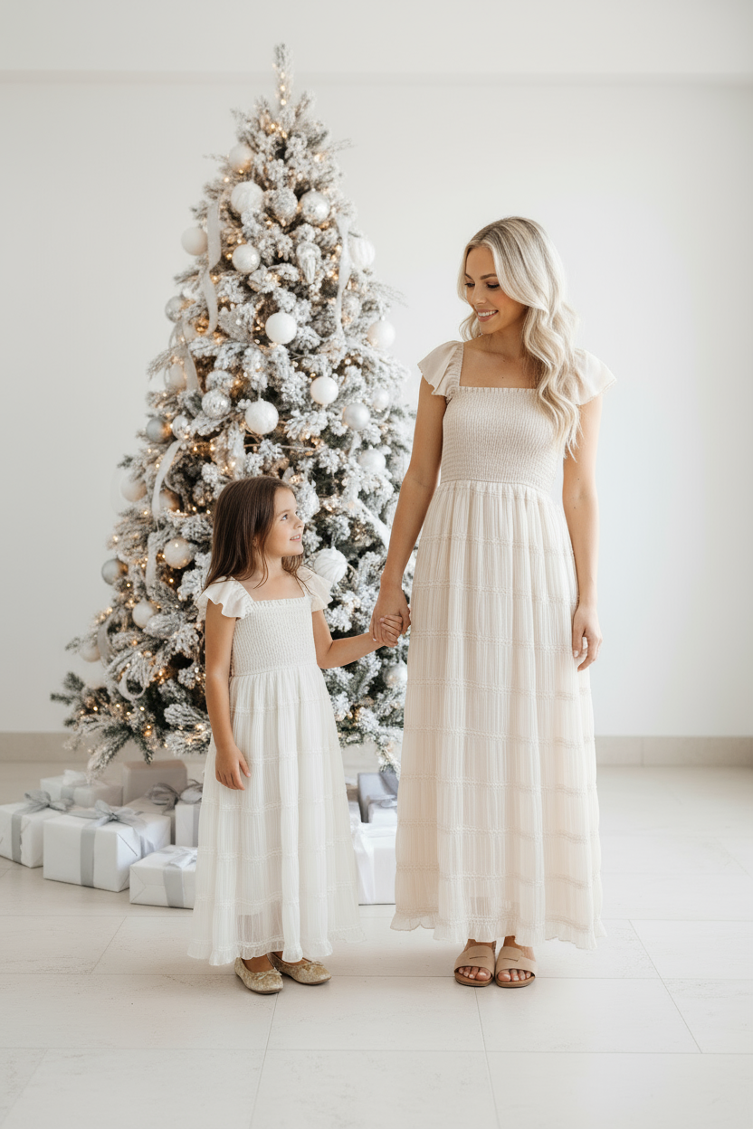 SS Girl's Dress Marabella Dress (natural chiffon)
