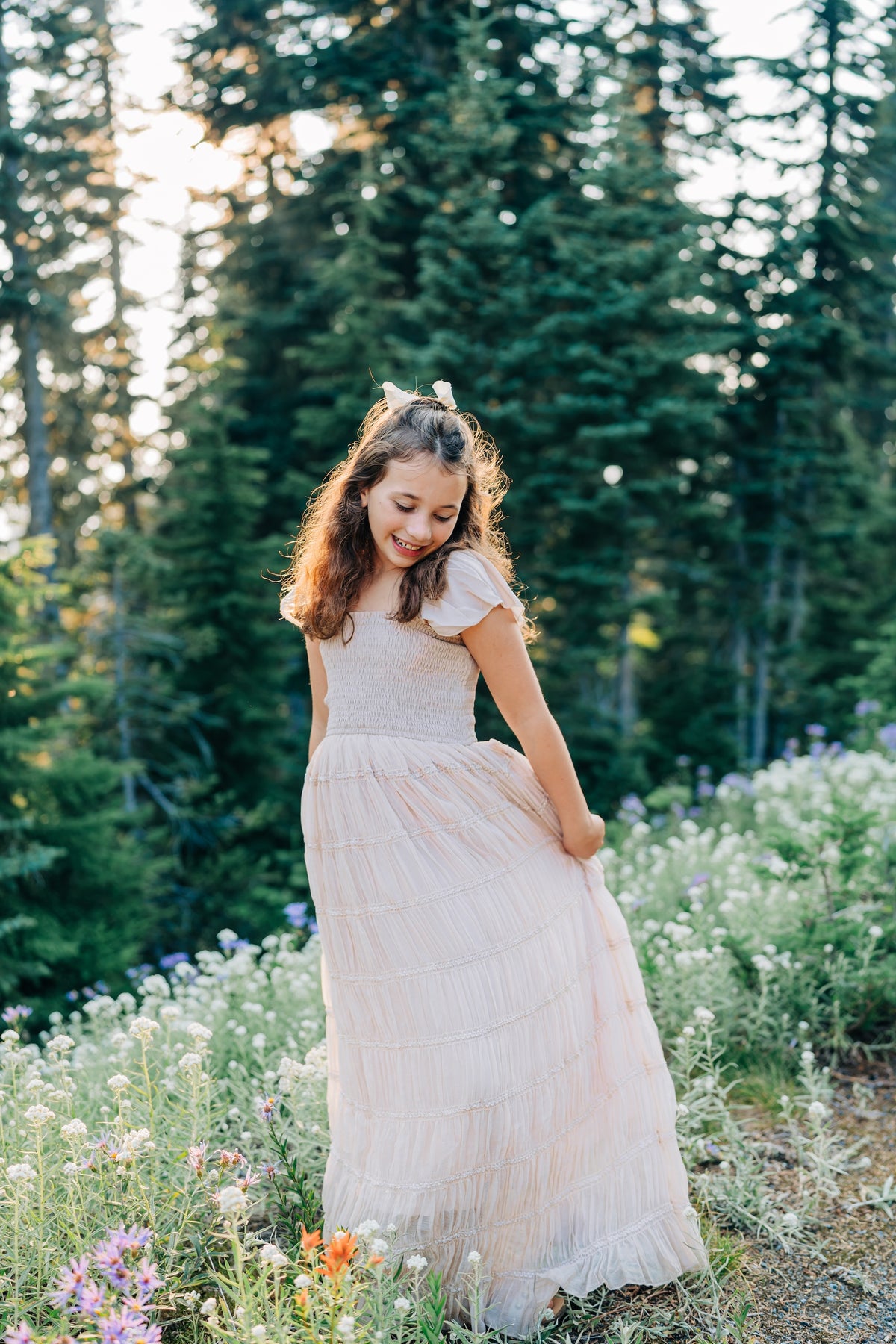 SS Girl's Dress Marabella Dress (natural chiffon)