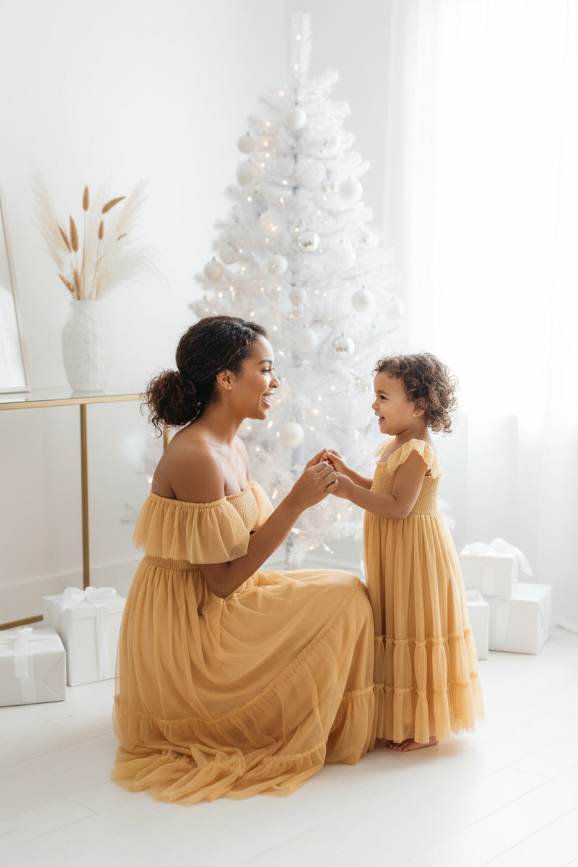 SS Girl's Dress Marabella Dress (saffron tulle)