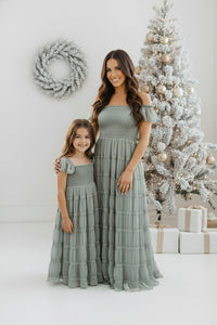 SS Girl's Dress Marabella Dress (sage chiffon)