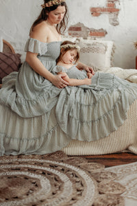 SS Girl's Dress Marabella Dress (sage swiss dot)