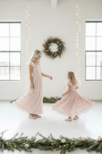 SS Girl's Dress Marabella Dress (soft pink chiffon)