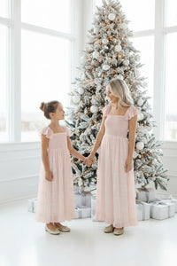 SS Girl's Dress Marabella Dress (soft pink chiffon)