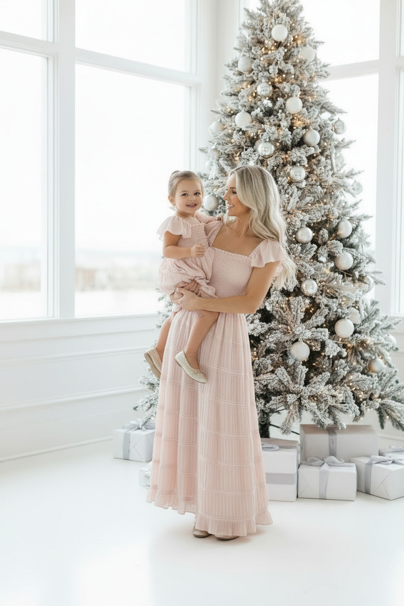 SS Girl's Dress Marabella Dress (soft pink chiffon)