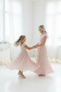 SS Girl's Dress Marabella Dress (soft pink chiffon)