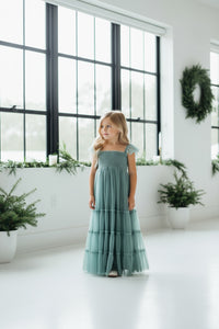 SS Girl's Dress Marabella Dress (soft teal tulle)