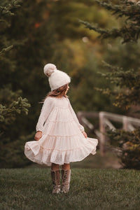 SS Girl's Dress Nora Dress (natural swiss dot)