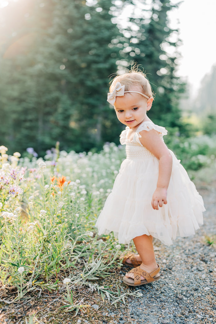 SS Girl's Dress Pia Dress (antique ivory tulle)