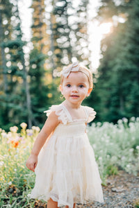 SS Girl's Dress Pia Dress (antique ivory tulle)