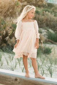 SS Girl's Dress Eowen Dress (ecru blush tulle)