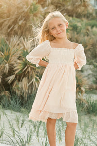 SS Girl's Dress Eowen Dress (ecru blush tulle)