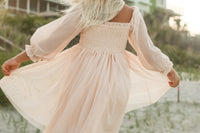 SS Girl's Dress Eowen Dress (ecru blush tulle)