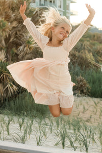 SS Girl's Dress Eowen Dress (ecru blush tulle)