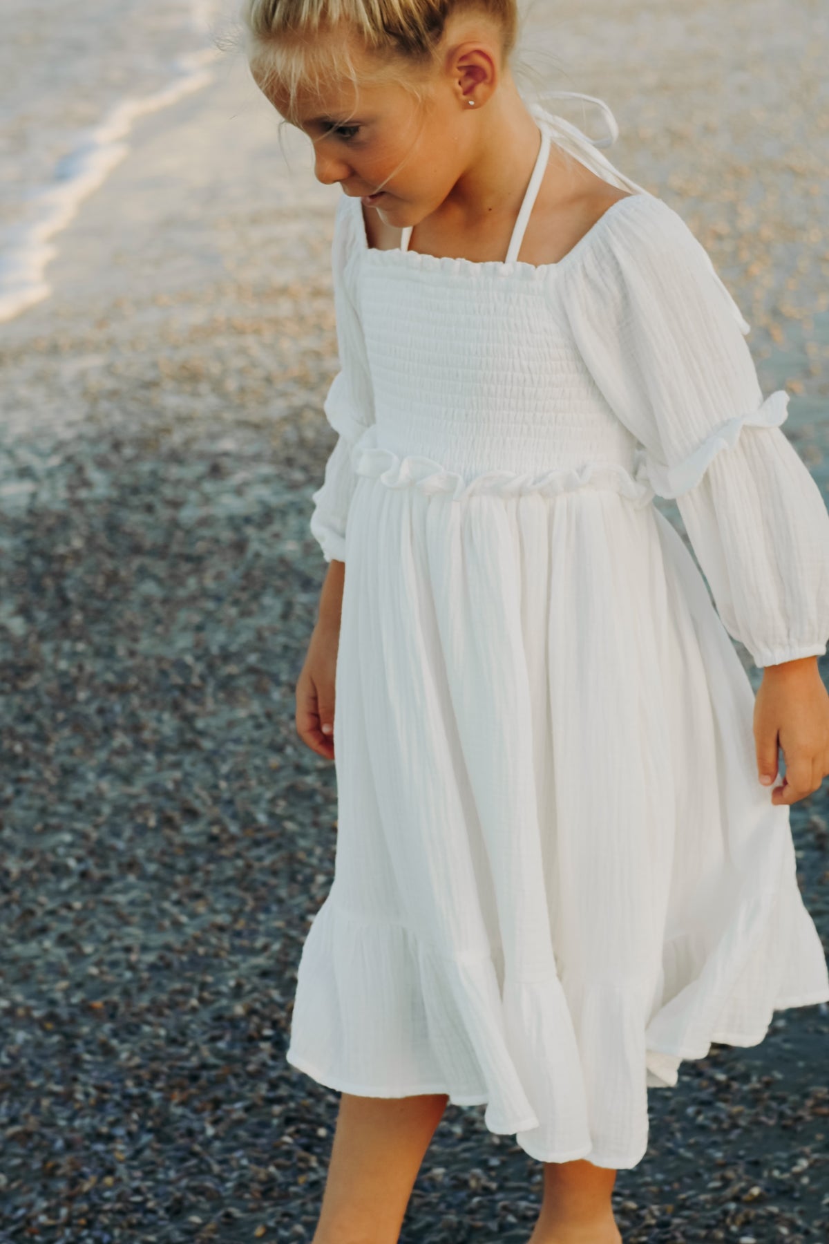 SS Girl's Dress Pippa Dress (white muslin)