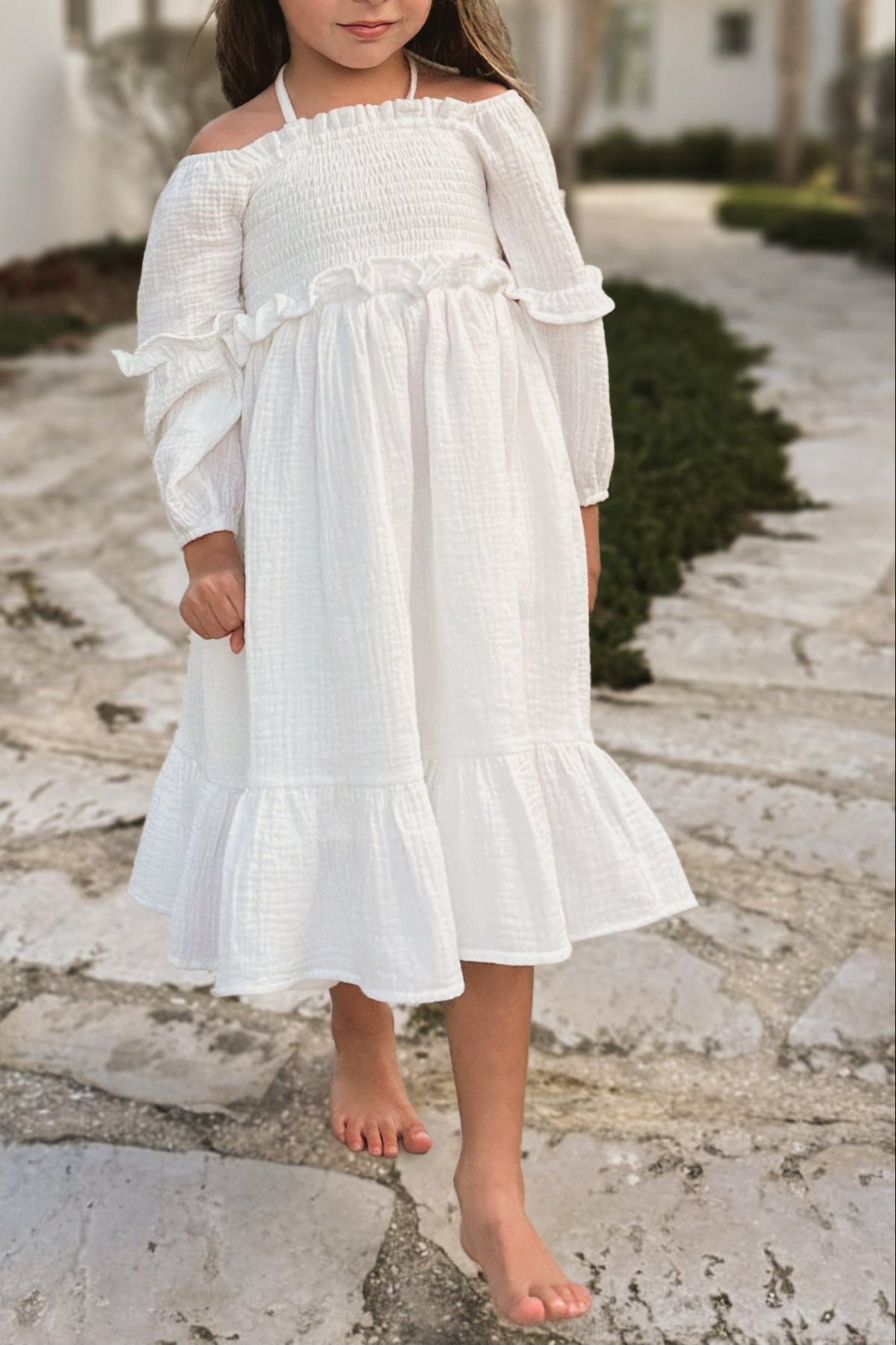 SS Girl's Dress Pippa Dress (white muslin)