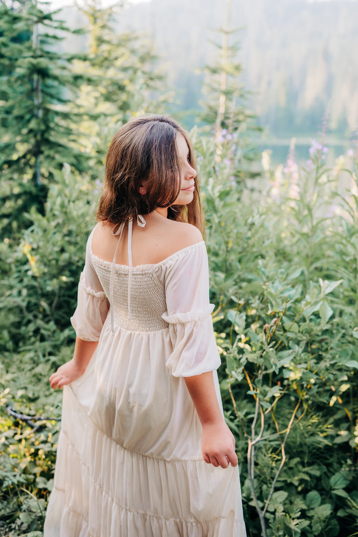 SS Girl's Dress Pippa Maxi (natural tulle)