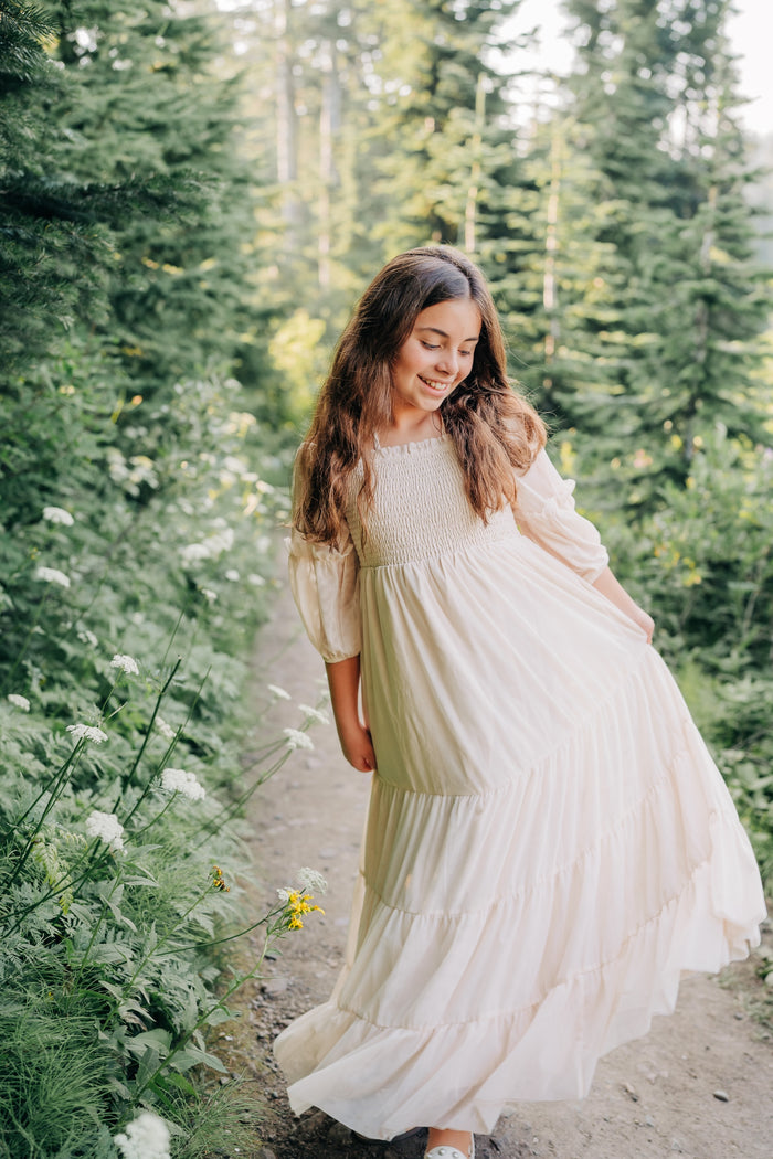 SS Girl's Dress Pippa Maxi (natural tulle)