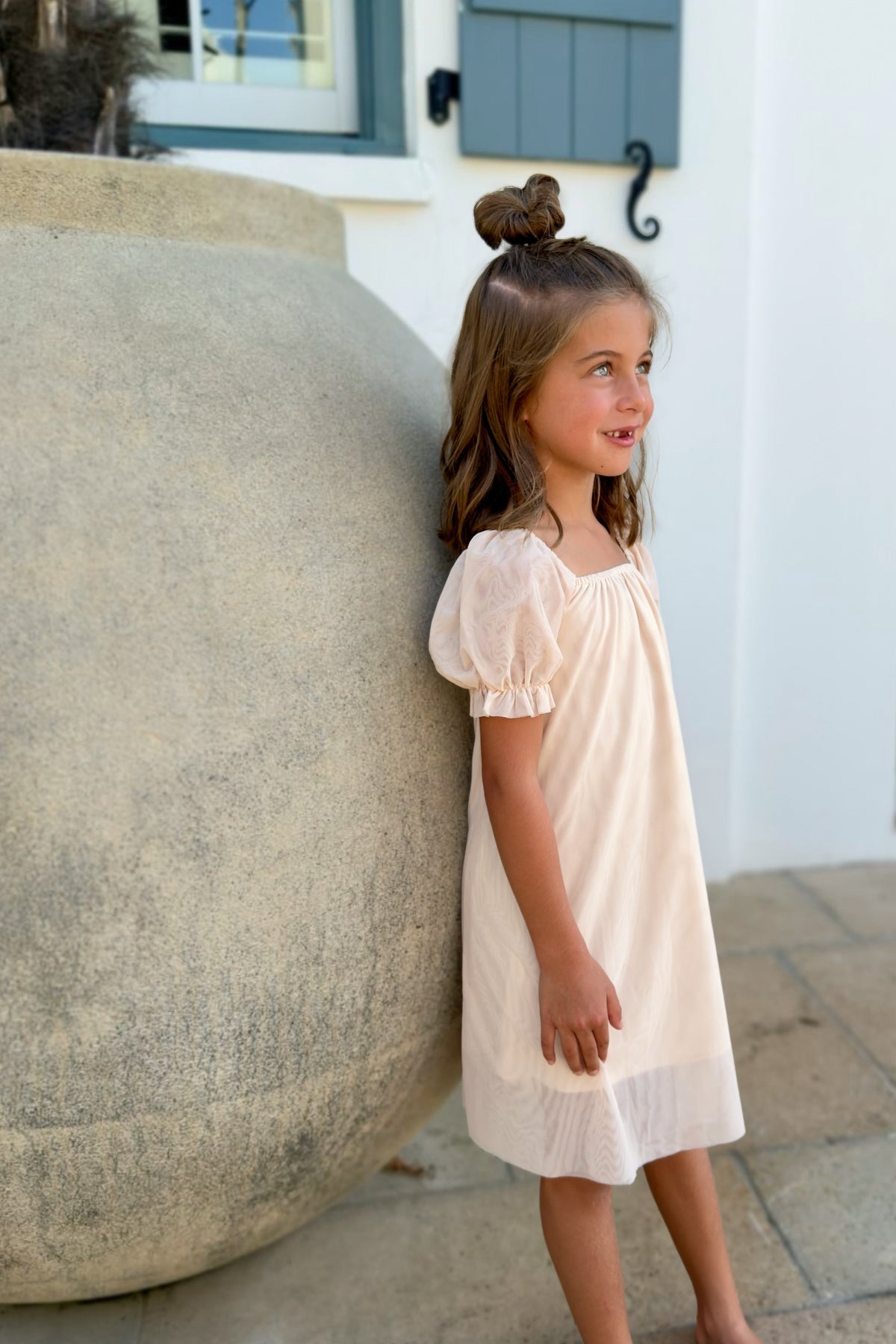 SS Girl's Dress Posie Dress (natural tulle)