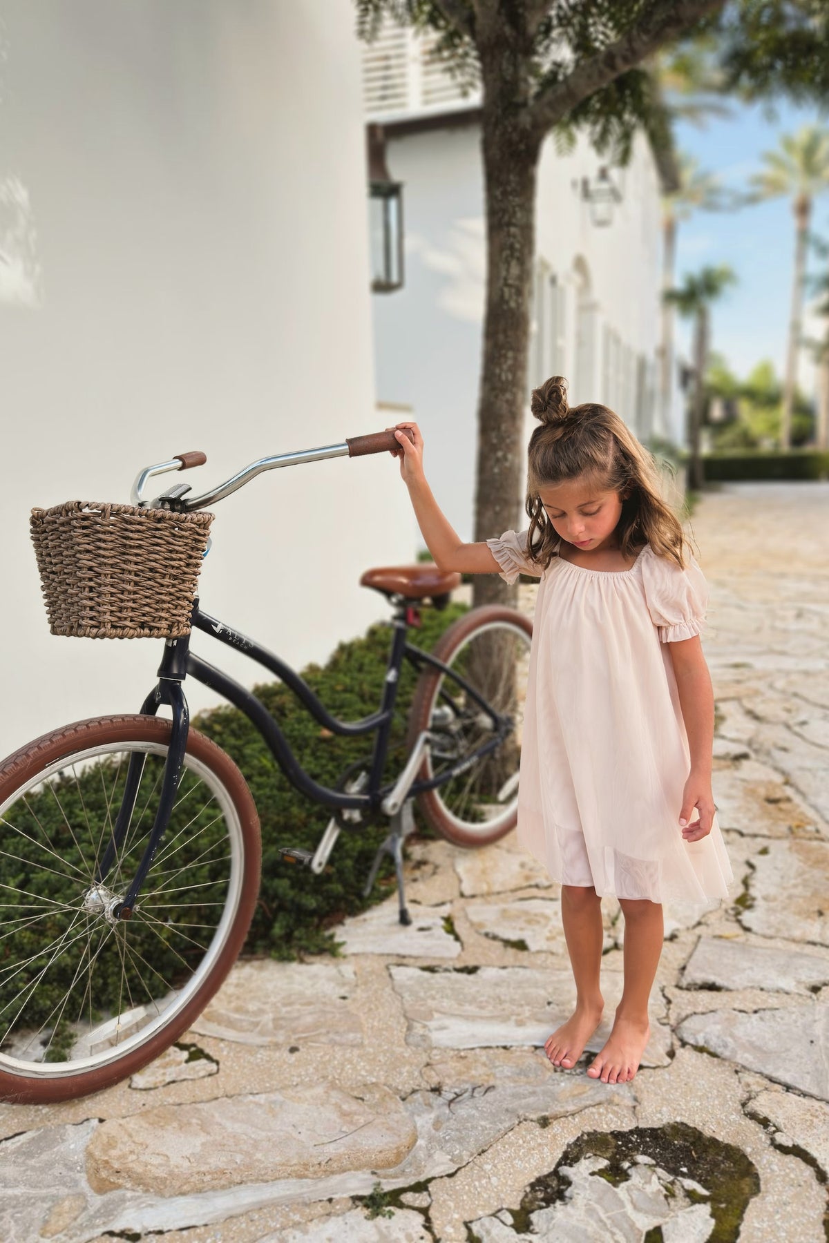 SS Girl's Dress Posie Dress (natural tulle)