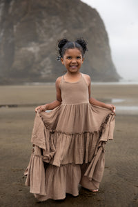 Wendy Dress (mocha muslin) 14Y