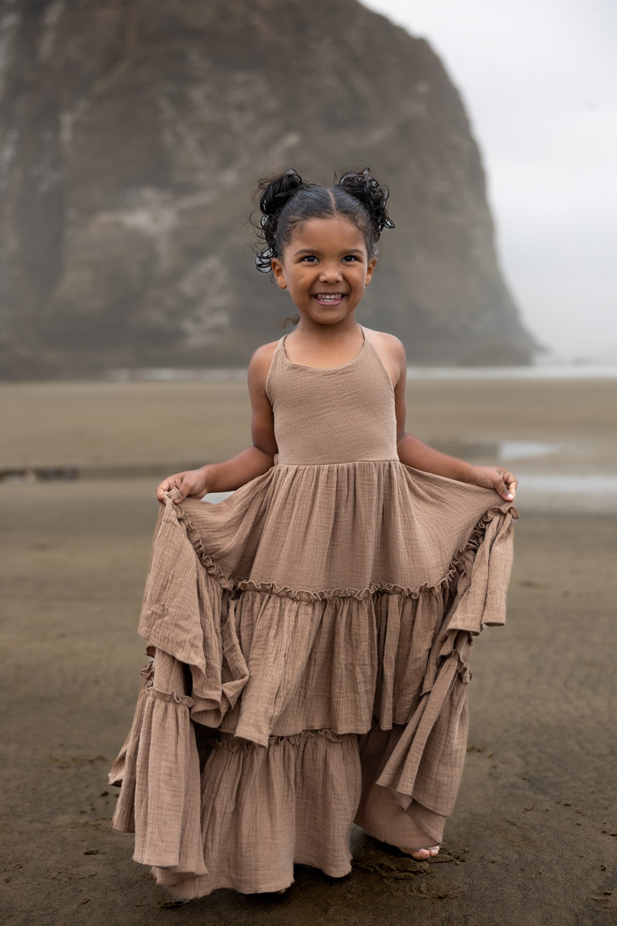 SS Girl's Dress Wendy Dress (mocha muslin)