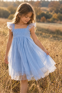 SS Girl's Dress Juliet Dress (periwinkle tulle)