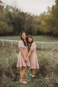 SS Girl's Dress Karina Dress (brown gingham)
