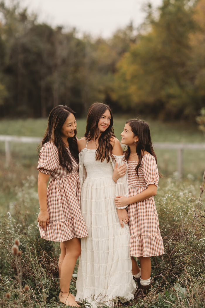 SS Girl's Dress Karina Dress (brown gingham)