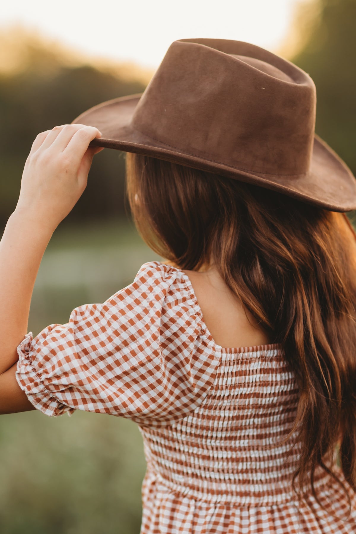 SS Girl's Dress Karina Dress (brown gingham)