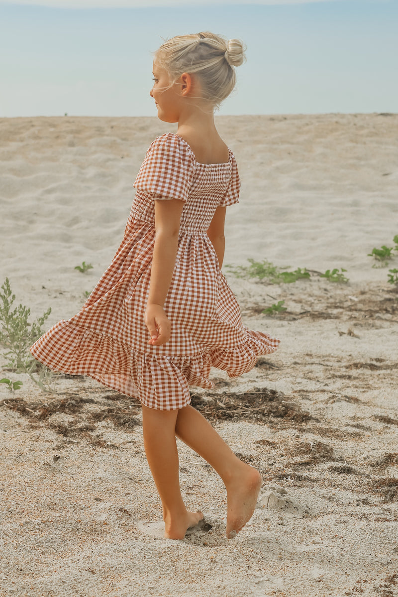 korina mini dress gingham Karina (brown gingham) – INDIE BLUE Color:As Picture (Lavender) Fuchsia A Line Short It has a fitted taxonomy1:Apparel