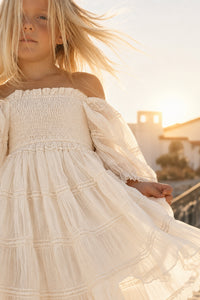 SS Girl's Dress Karina Dress (ivory chiffon)