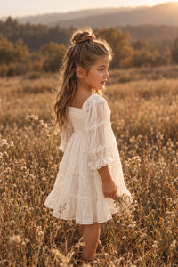 SS Girl's Dress Karina Dress (ivory chiffon)